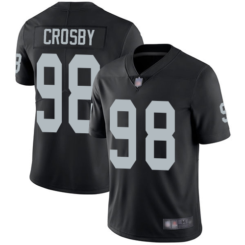 Men Oakland Raiders Limited Black Maxx Crosby Home Jersey NFL Football #98 Vapor Untouchable Jersey->nfl t-shirts->Sports Accessory